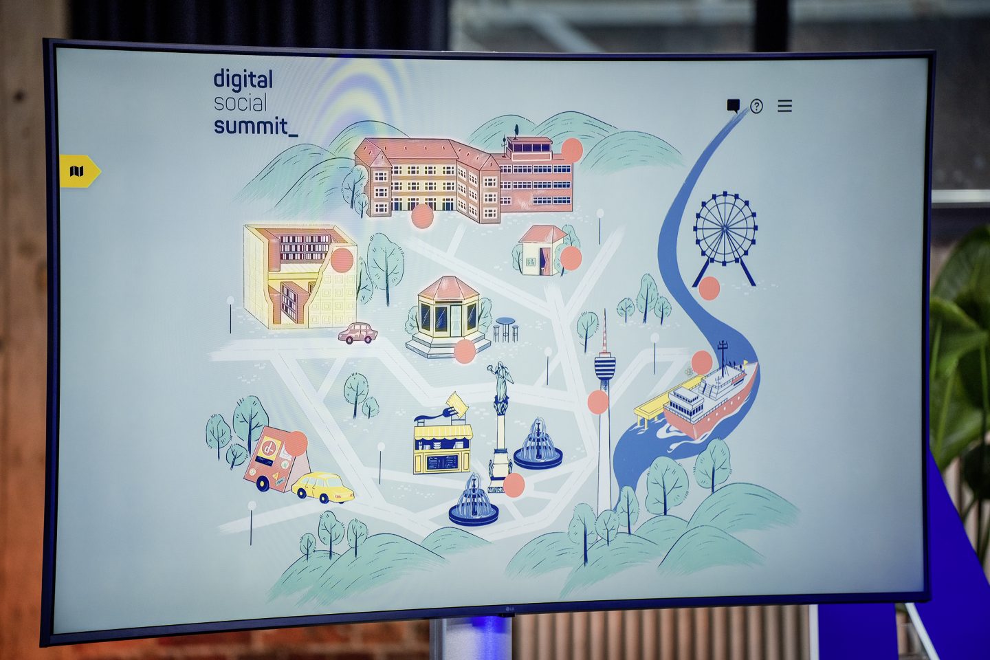 Online Konferenzplattform des Digital Social Summit 2022